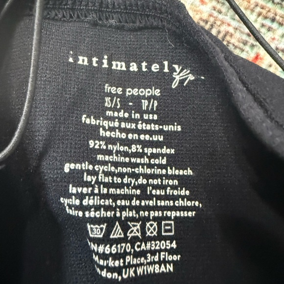 Free people Black Crop Top Set - Picture 2 of 3